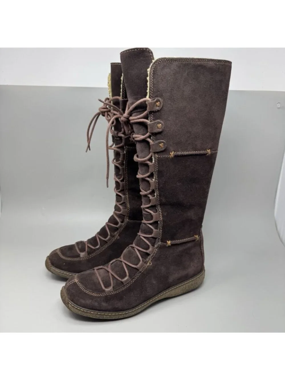 Timberland Womens 8.5 M Moorland Hollace Lace-Up Suede Waterproof  Snow Boots
